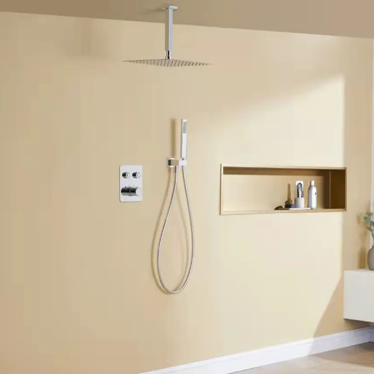 Concealed thermostatic shower set