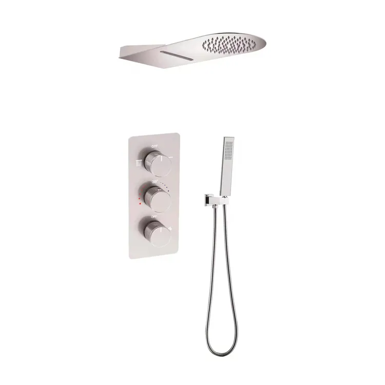 Concealed thermostatic shower set