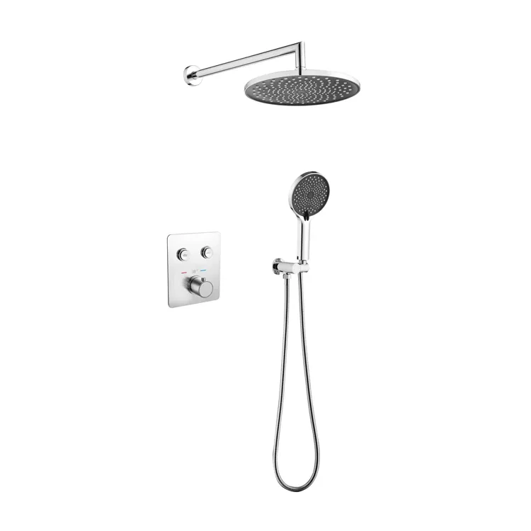 Concealed thermostatic shower set